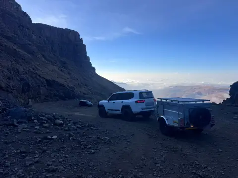 Ranger: A customer's Ranger on Sani Pass in the Drakensberg