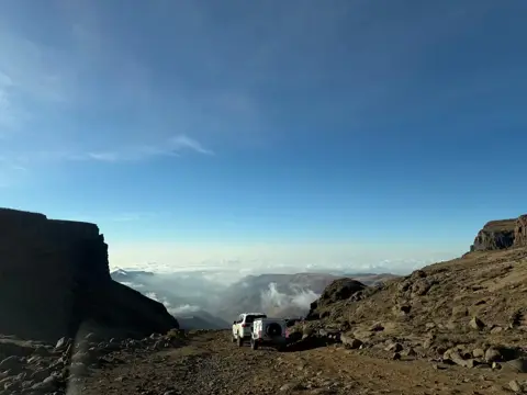 Ranger: A customer's Ranger on Sani Pass in the Drakensberg