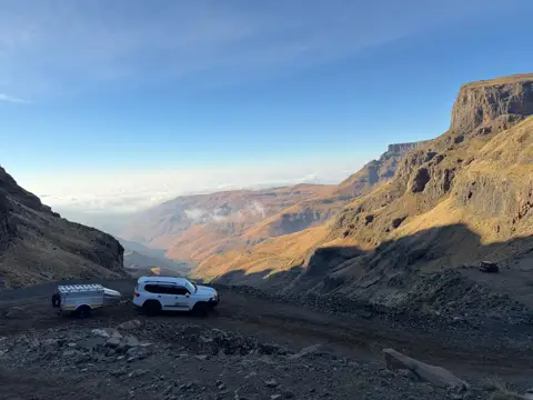 Ranger: A customer's Ranger on Sani Pass in the Drakensberg